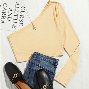 Shein one shoulder crop tee!